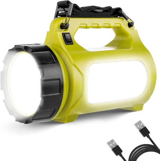 Rechargeable Camping Lantern, 1000 Lumen Bright LED Torch, 5 Modes Outdoor Searchlight with 3600mAh Power Bank