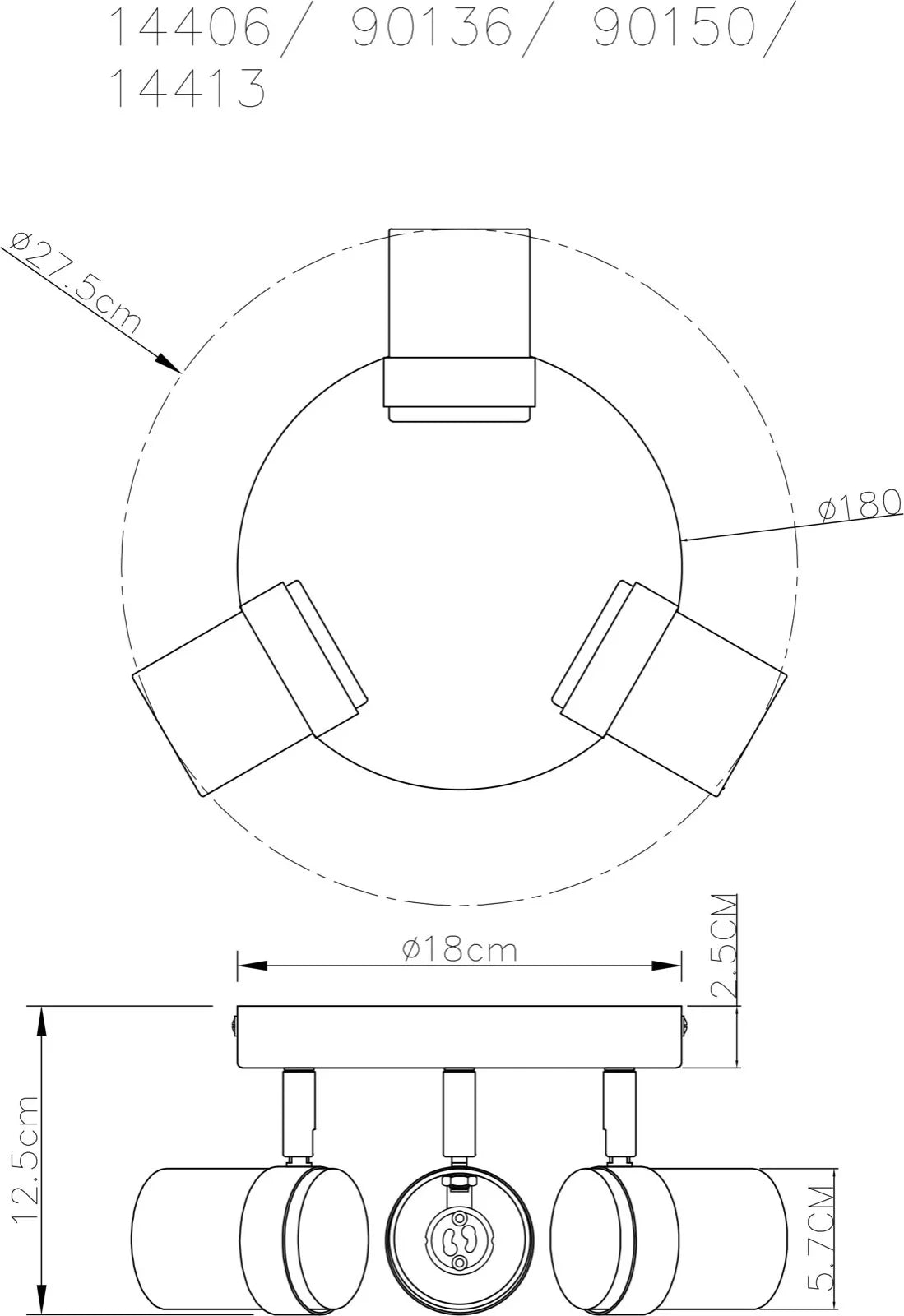 Easy Install GU10 Ceiling Spotlight Fitting UK

