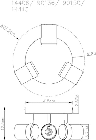 Easy Install GU10 Ceiling Spotlight Fitting UK

