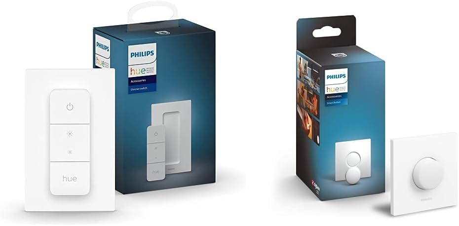 Philips Hue Smart Wireless Dimmer Switch V2 (Installation-Free, Exclusive for Philips Hue Lights) For Indoor Home Lighting, Livingroom, Bedroom [Energy Class A+] - thelights4u.com