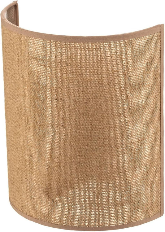 Euluna 'Jute' Dimmable Wall Light, Brown Textile, E27, Living Room & Dining Room