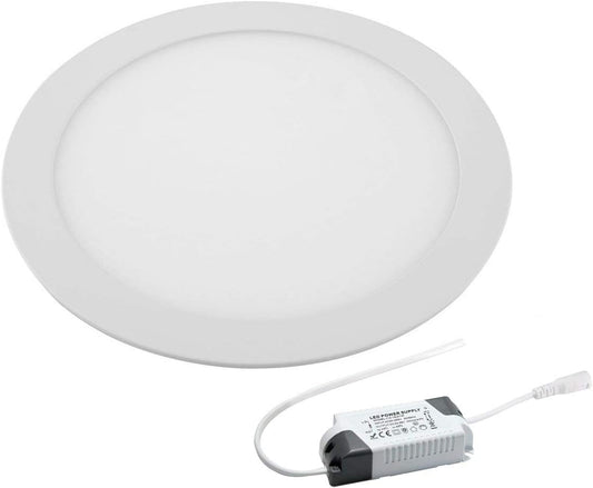 6W LED Round Recessed Ceiling Flat Panel Down Light Ultra slim Lamp Cool White 6500K