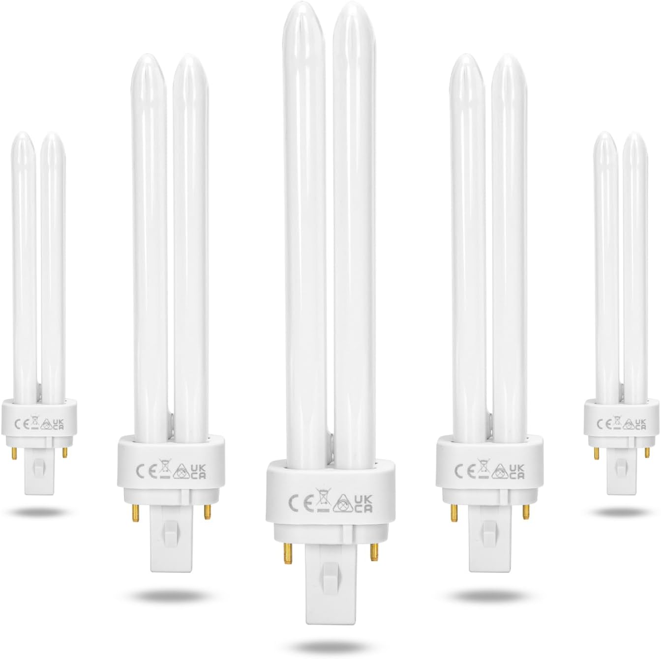 26W CFL 2-Pin Tube Bulbs 1600LM, 6500K Cool White -Pack of 5