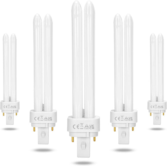 26W CFL 2-Pin Tube Bulbs 1600LM, 6500K Cool White -Pack of 5