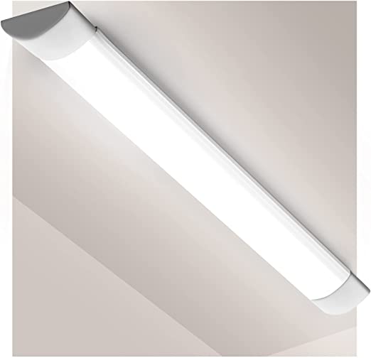 4ft LED Batten Light, Ceiling Tube Light, 4000K Neutral White, Ceiling Light for Office, Living Room, Bathroom, Kitchen, Garage, Warehouse