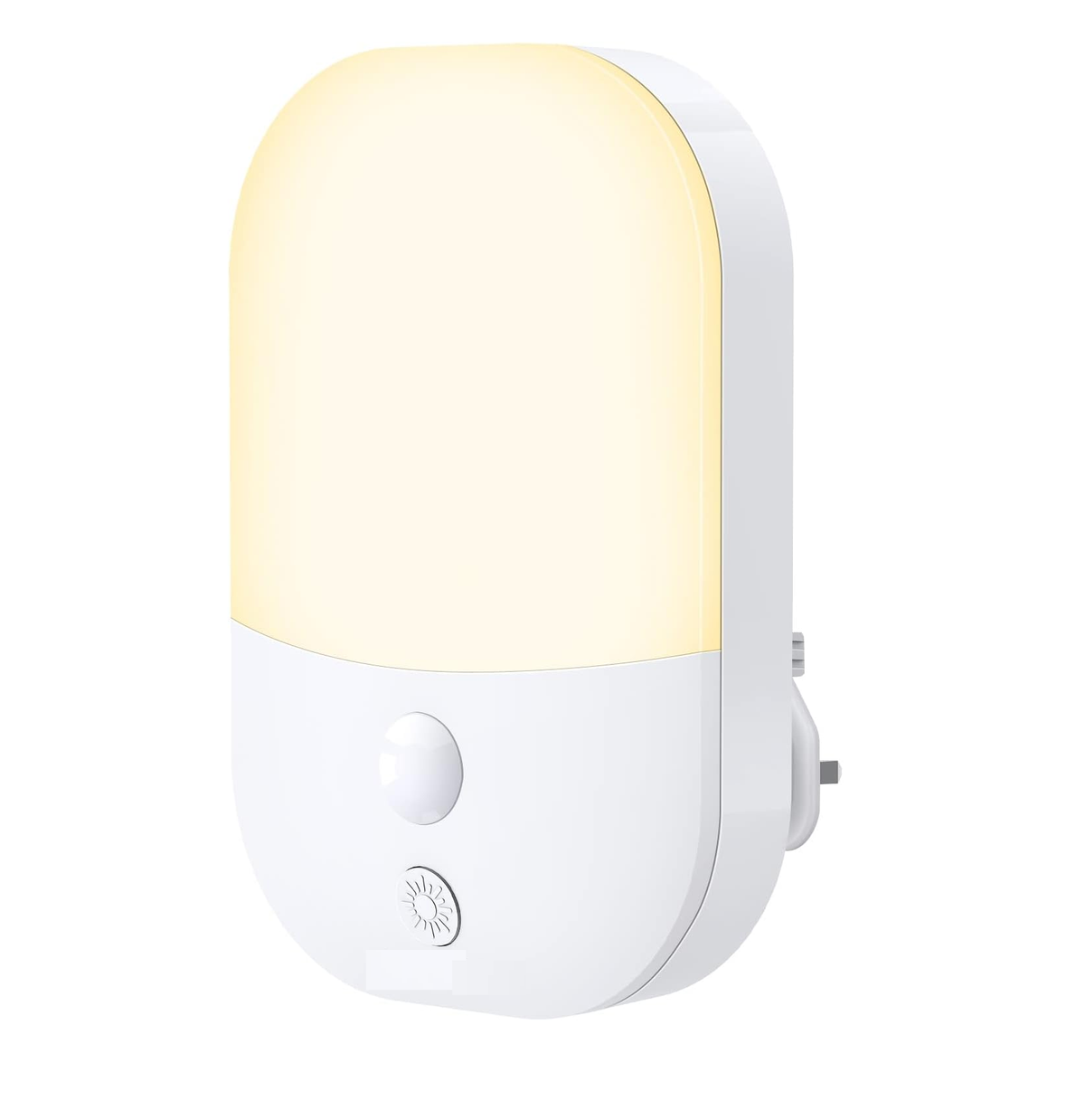LED Night Light Plug in Walls with Dusk to Dawn Photocell Sensor, & Brightness Adjustable 2700K Warm White Lamp,  Auto Sensor Night Lighting