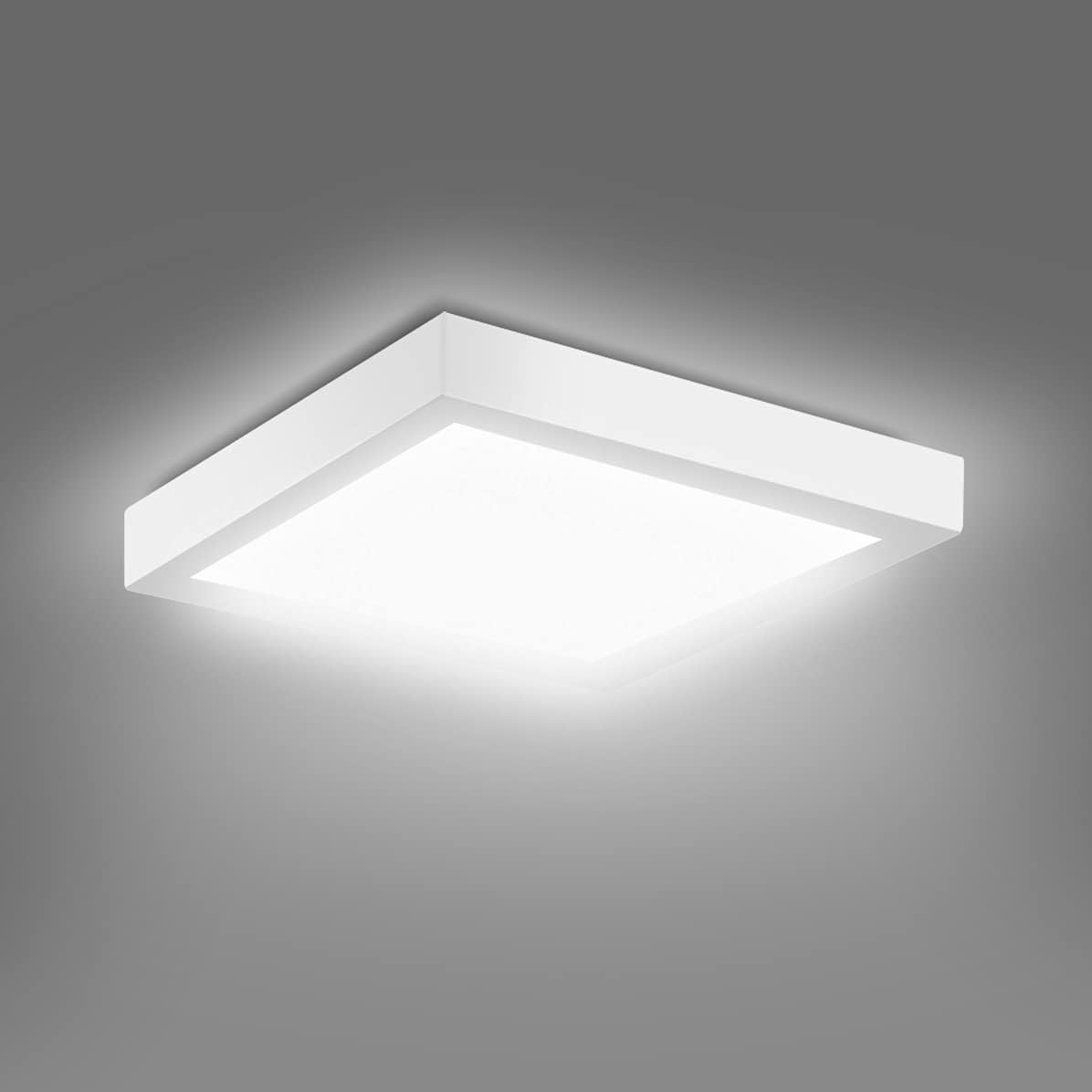 LED Ceiling Lights, 12W Modern Square Flush LED Ceiling, LED Panel Ceiling Lamp for Living Room, Kitchen, Bulkhead, and Utility Room
