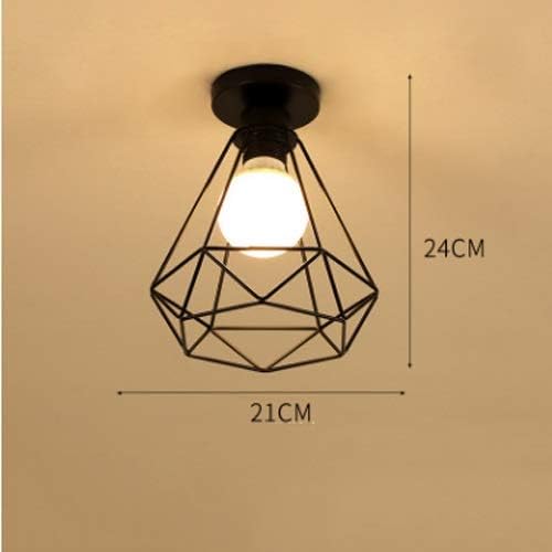 Retro Vintage Style Metal Hanging Light Fixture Chandelier for Kitchen Bedroom Pendant Light With 6W E27 Bulb - Warm White