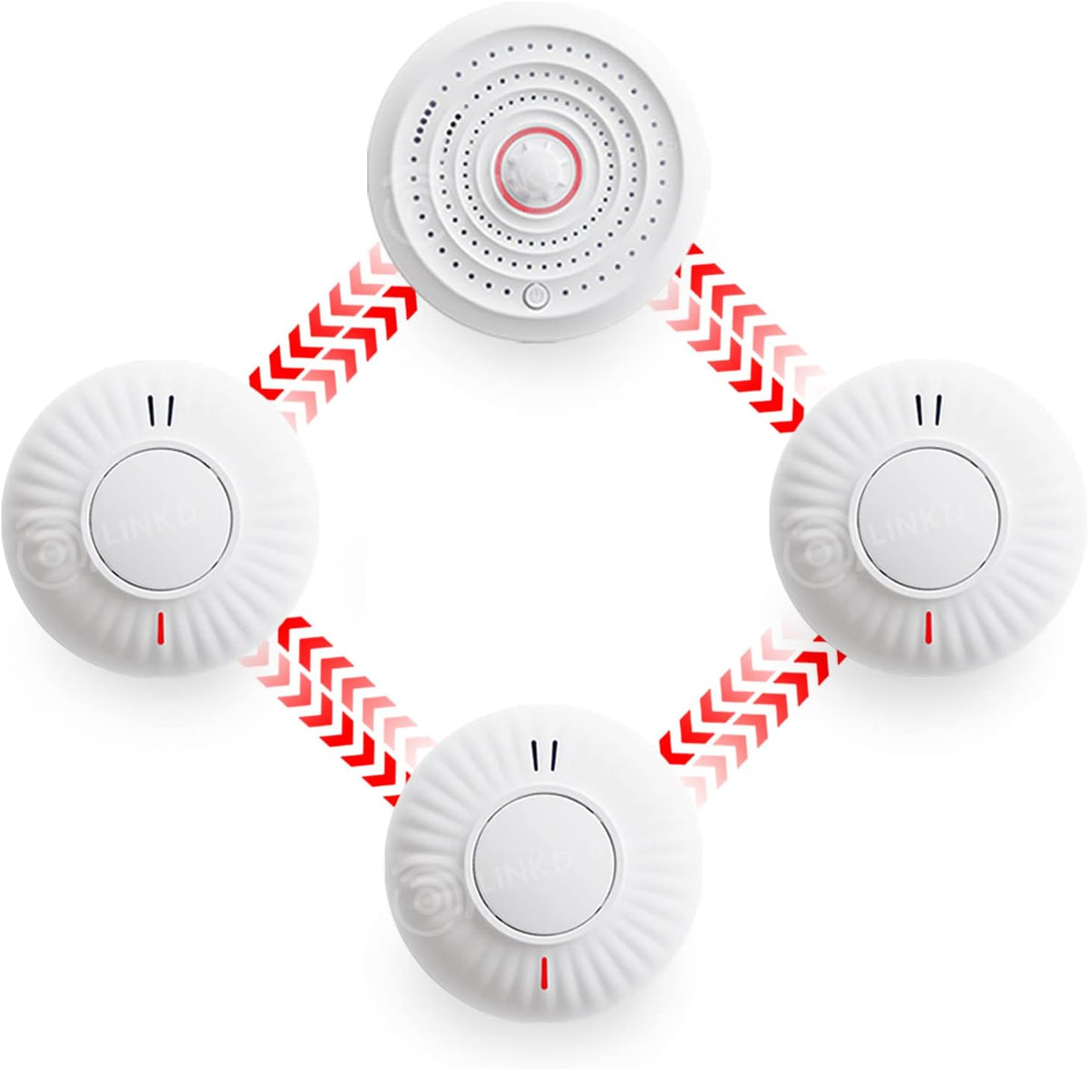 Wireless Interlinked Smoke & Heat Alarm Bundle | Scotland & England Law Compliant | 10 Year Battery Life | CE & BS Certified | LINKD Alarms | Pre Linked | Easy Set Up | UK Phone & Email Support