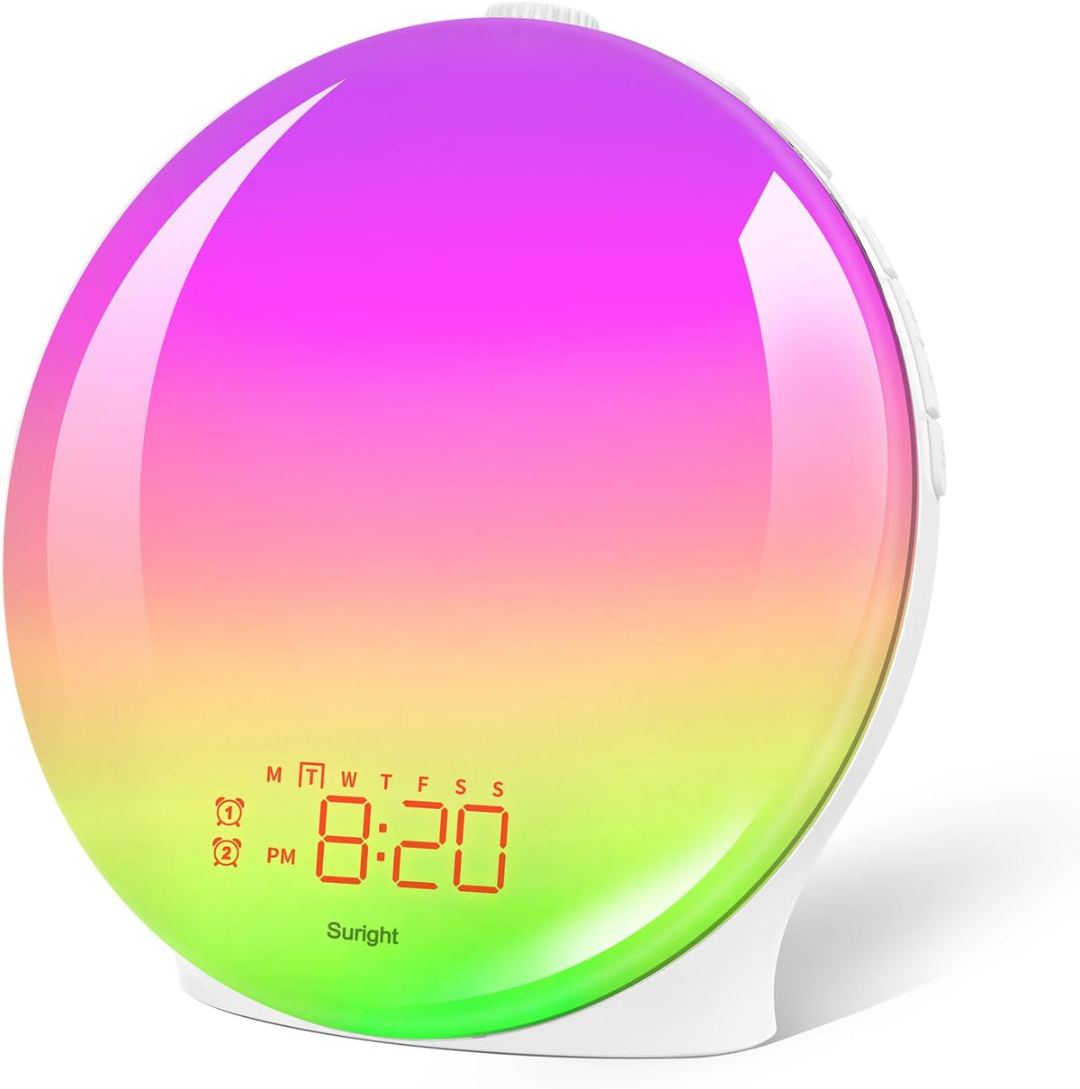 Wake Up Light Sunrise Alarm Clock for Heavy Sleepers & Kids, Fullscreen Alarm with Sunrise/Sunset Simulation, Dual Alarms, Snooze