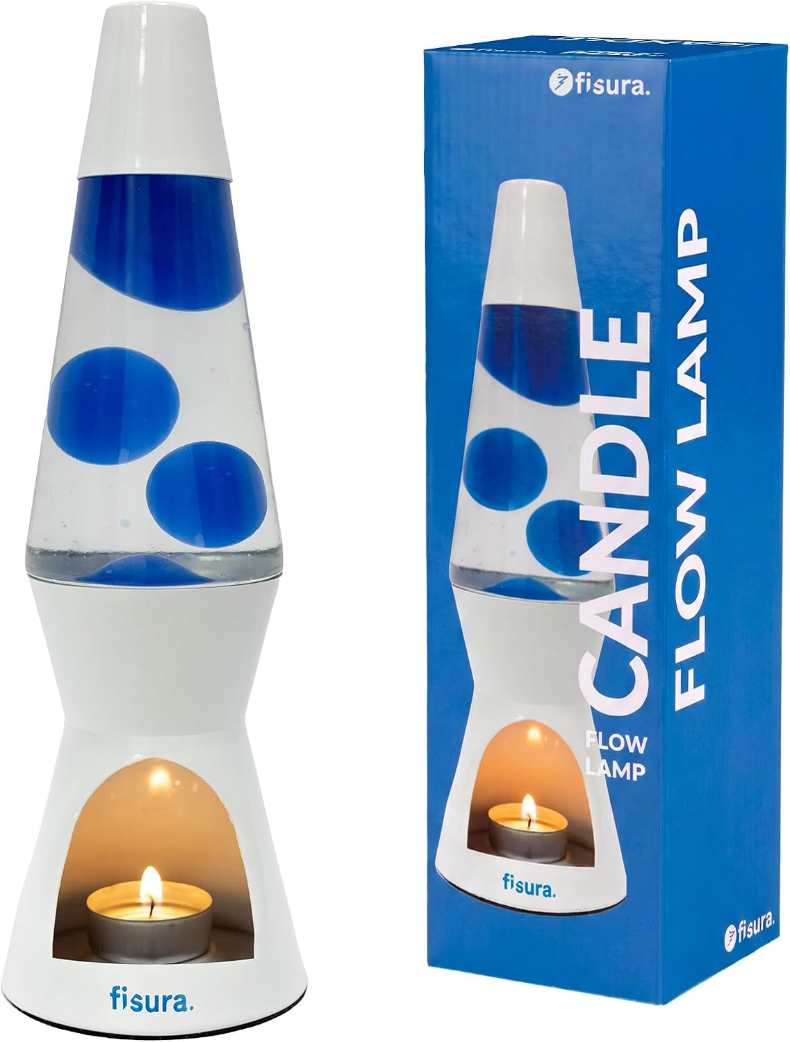 - Motion Mood Lamp with Candle Warmer, Brown & Blue | Eco-Friendly Home Décor. Original Design for Home or Office. Great Gift Idea. 11.4 X 3.3 In. Candle Not Included.