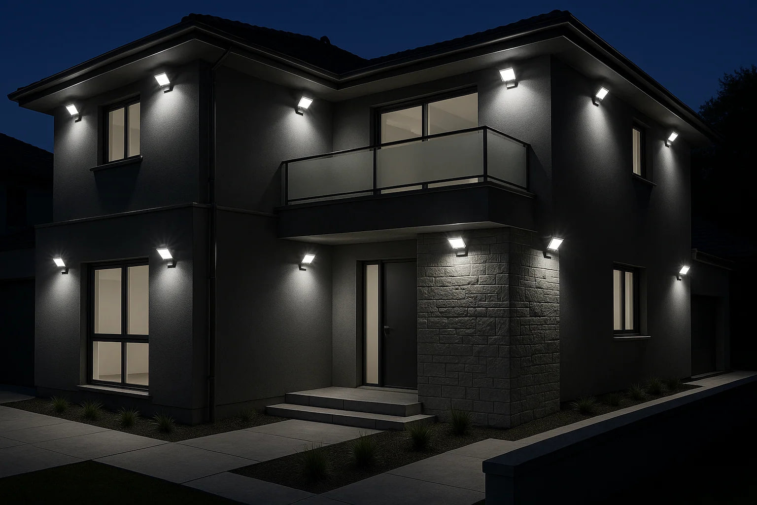 30W LED PIR Floodlight with Remote Control – 6500K Cold White