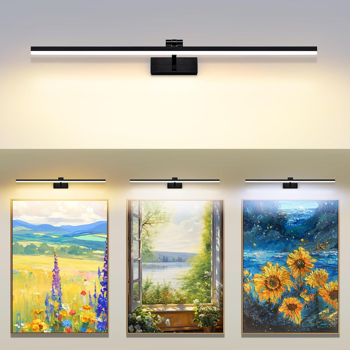 Dimmable LED Picture Lights 80CM Bathroom Vanity Light Fixture Ajustable Gold Indoor Lighting Wall Sconce Hotel Bedside 3000K/4500K/6000K Reading Lamp Display Lamps 16W