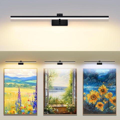 Dimmable LED Picture Lights 80CM Bathroom Vanity Light Fixture Ajustable Gold Indoor Lighting Wall Sconce Hotel Bedside 3000K/4500K/6000K Reading Lamp Display Lamps 16W