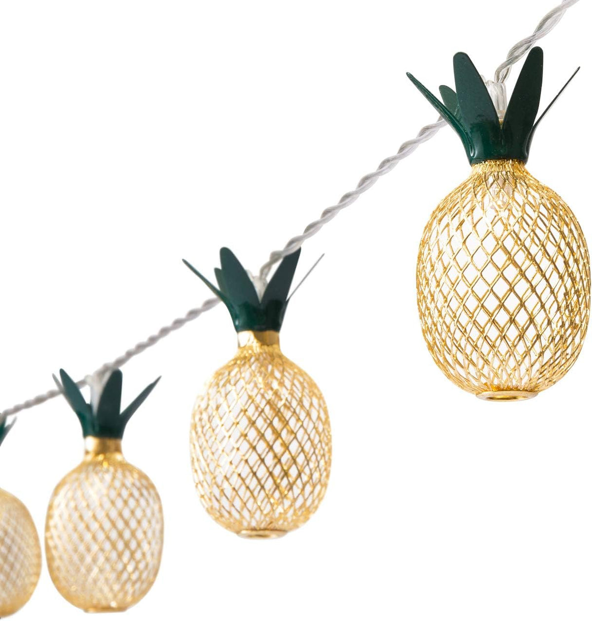 Battery-operated 20m fairy lights in warm white

