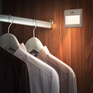 LED motion lights in use for stairway illumination


