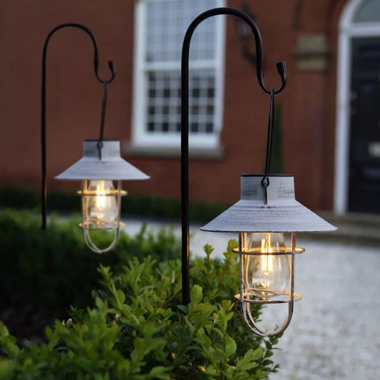 20cm Solar Retro Filament LED Hanging Outdoor Garden Fisherman Lantern Light