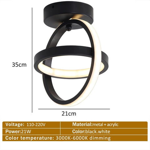 Rectangular LED ceiling light fixture for living rooms


