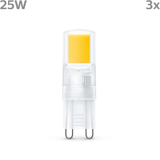 LED G9 Capsule Bulb 3-Pack, Warm White 2700K, 25W Equivalent, Non-Dimmable