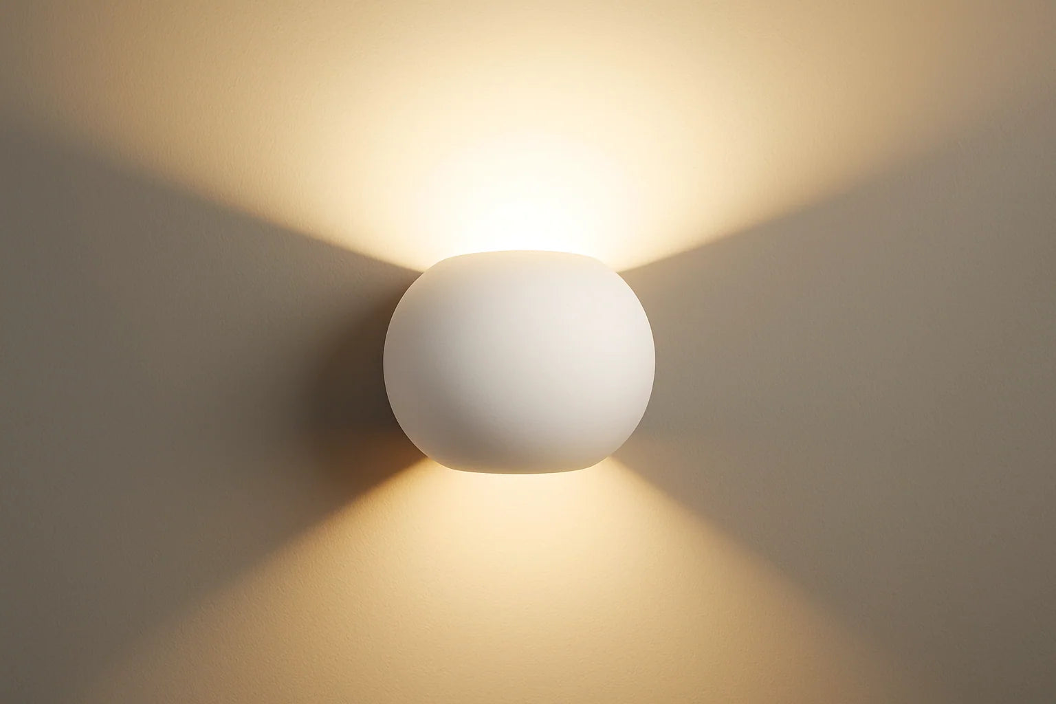Up & down Plaster Wall Light – Paintable White G9 Sconce with Dimmable LED Bulb