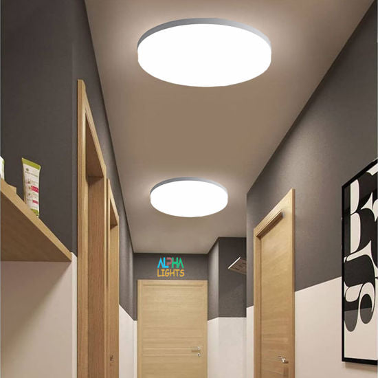 Flush Mount LED Ceiling Light with Warm White Glow

