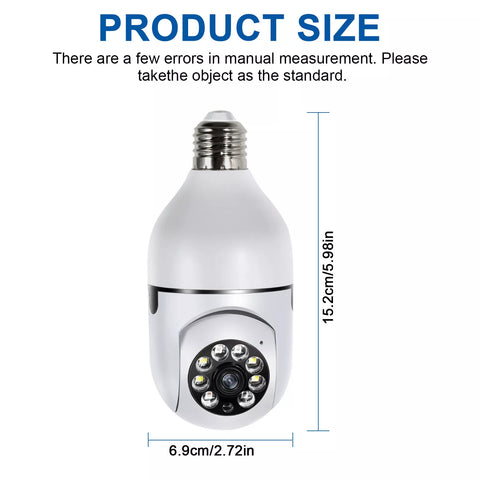 2-pack HD bulb security cameras with night vision

