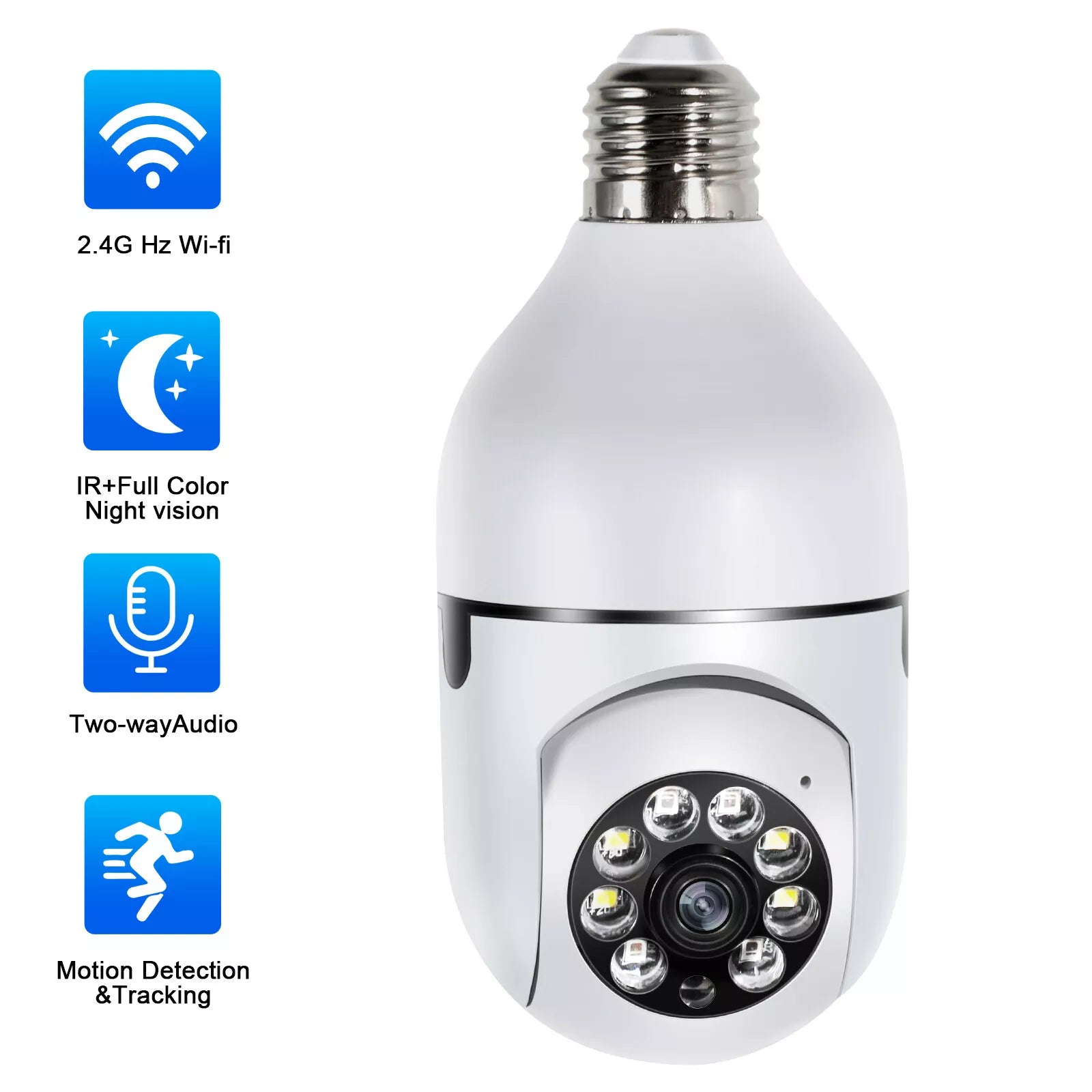 E27 light bulb security camera for UK sockets

