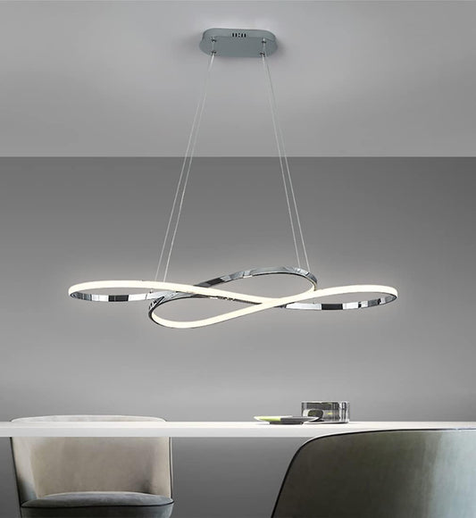 Dimmable LED Pendant Light with Remote - Modern Adjustable Chandelier for Dining & Kitchen