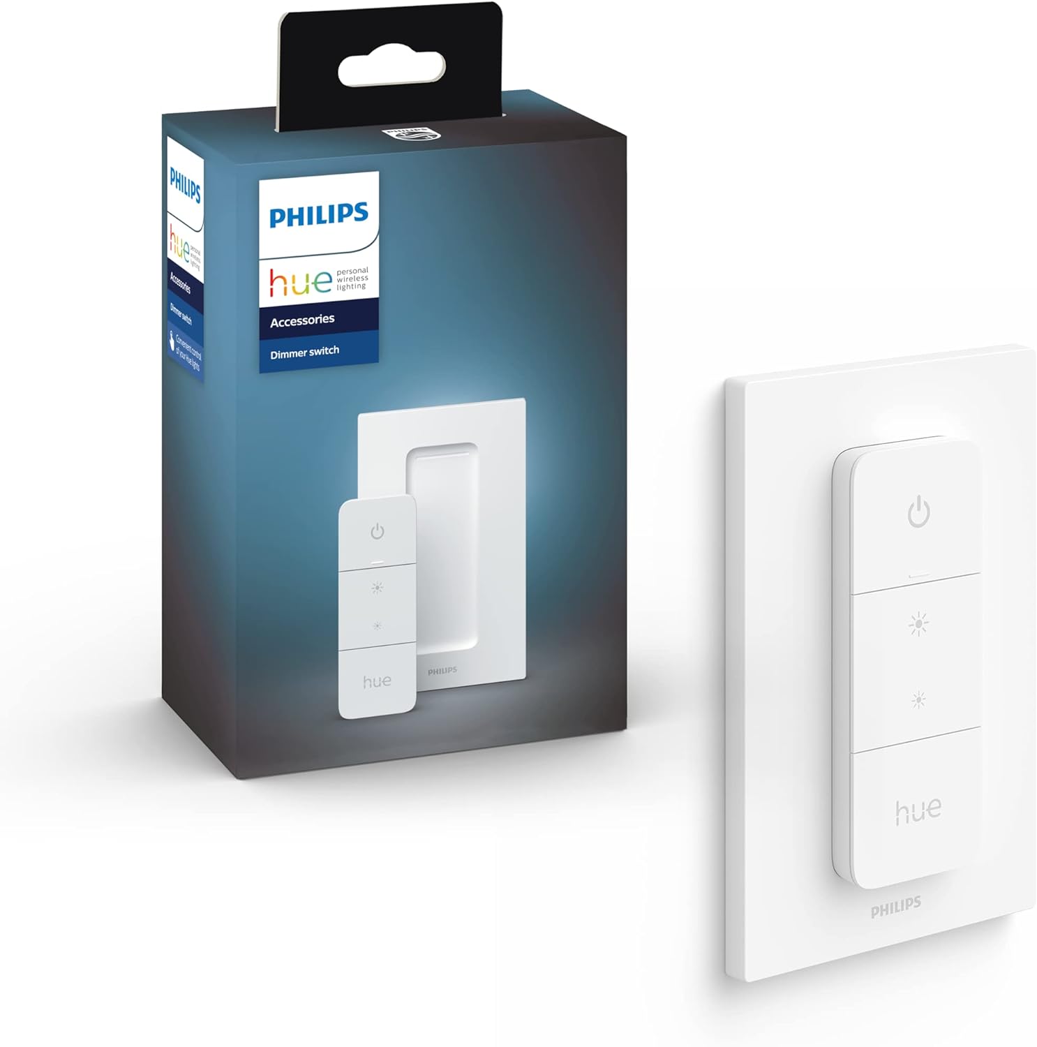 Philips Hue Smart Wireless Dimmer Switch V2 (Installation-Free, Exclusive for Philips Hue Lights) For Indoor Home Lighting, Livingroom, Bedroom [Energy Class A+] - thelights4u.com