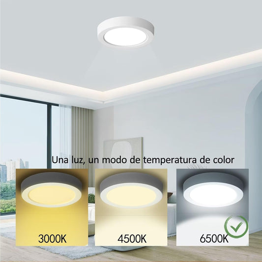 15W Round LED Bathroom Ceiling Light, 100W Equivalent, Waterproof Flush Mount Ceiling Light For Bedroom, Bathroom