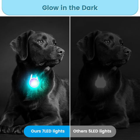 2 Pack LED Dog Collar Lights – Rechargeable Clip-On RGB Safety Lights, Waterproof & Lightweight Pet Lights for Night Walking
