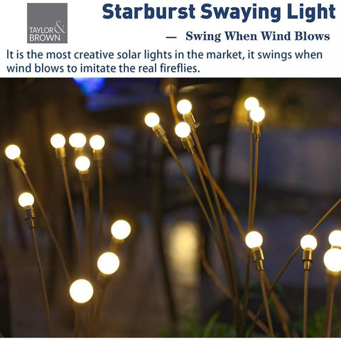 LED stake lamps with flexible swaying stems


