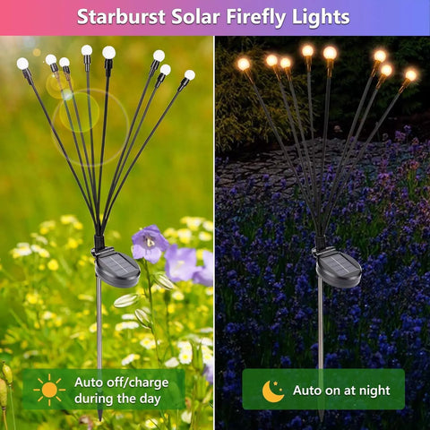 Swaying lights for patio and flowerbed decoration

