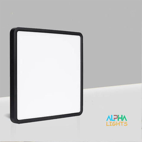 Sleek 36W LED square ceiling light installed in living room

