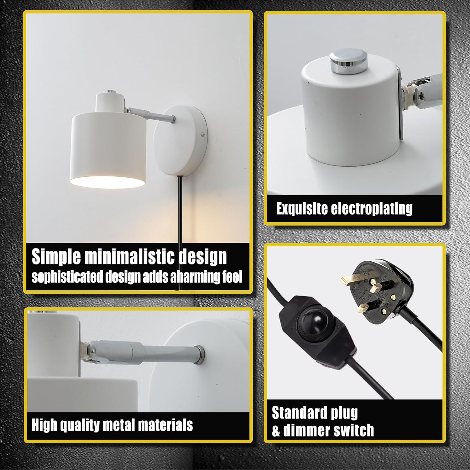 2 pack wall lights for bedroom


