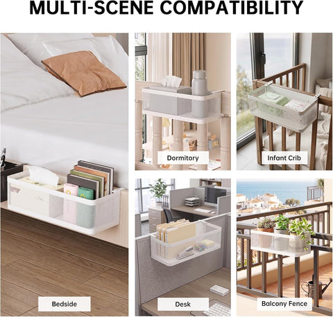 Bunk Bed Shelf, Bedside Hanging Storage Baskets for Bedroom,Hall,Cot Rails