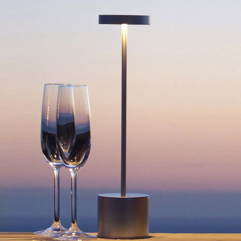 Cordless Metal LED Touch Table Lamp – Rechargeable Desk Light for Home & Office