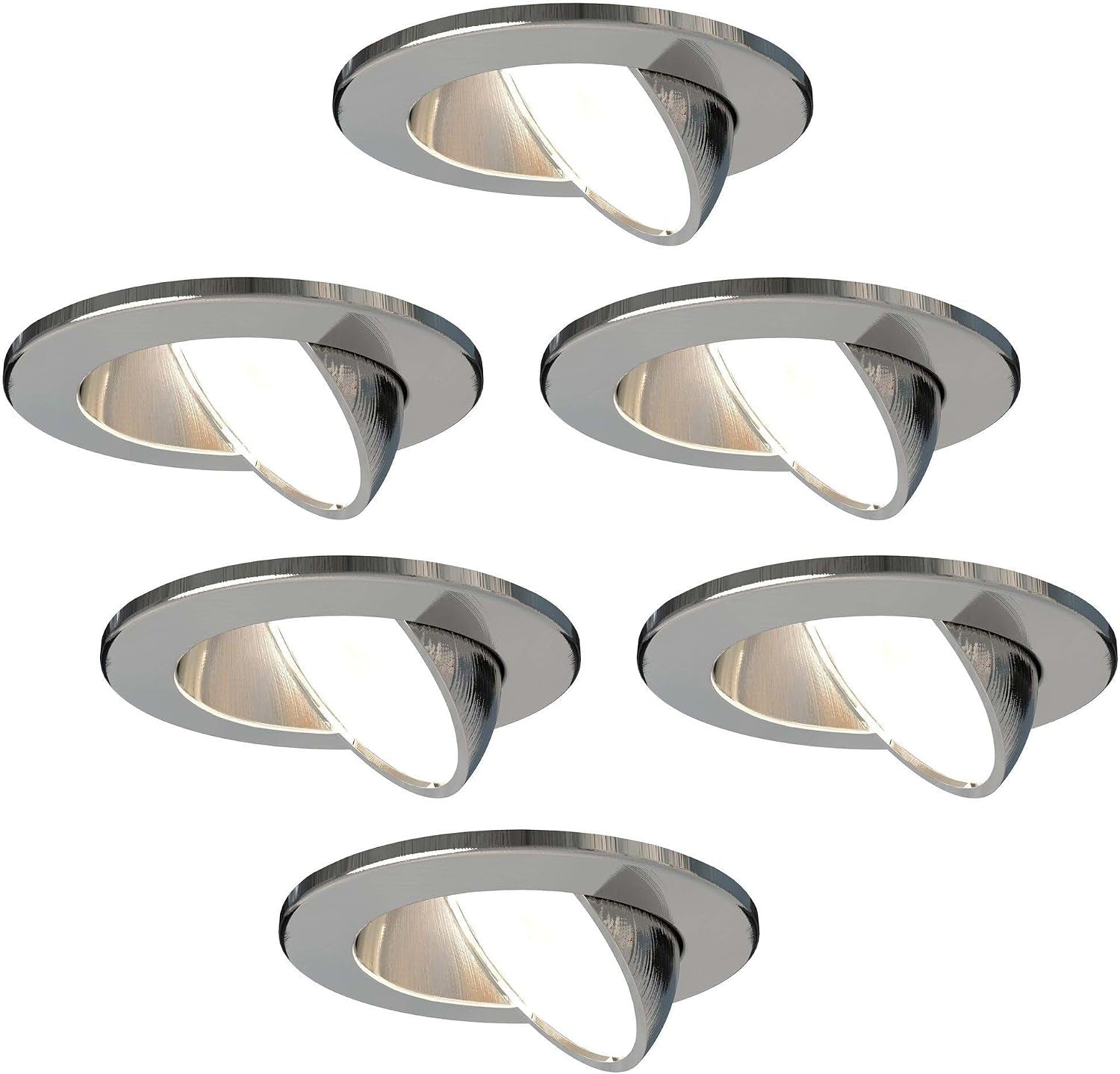 6-Pack LED Downlight White 5W CCT Waterproof IP65 Dimmable | Cutout Size Ø75Mm; Waterproof for Bathroom Shower Zone and Damp Indoor Areas