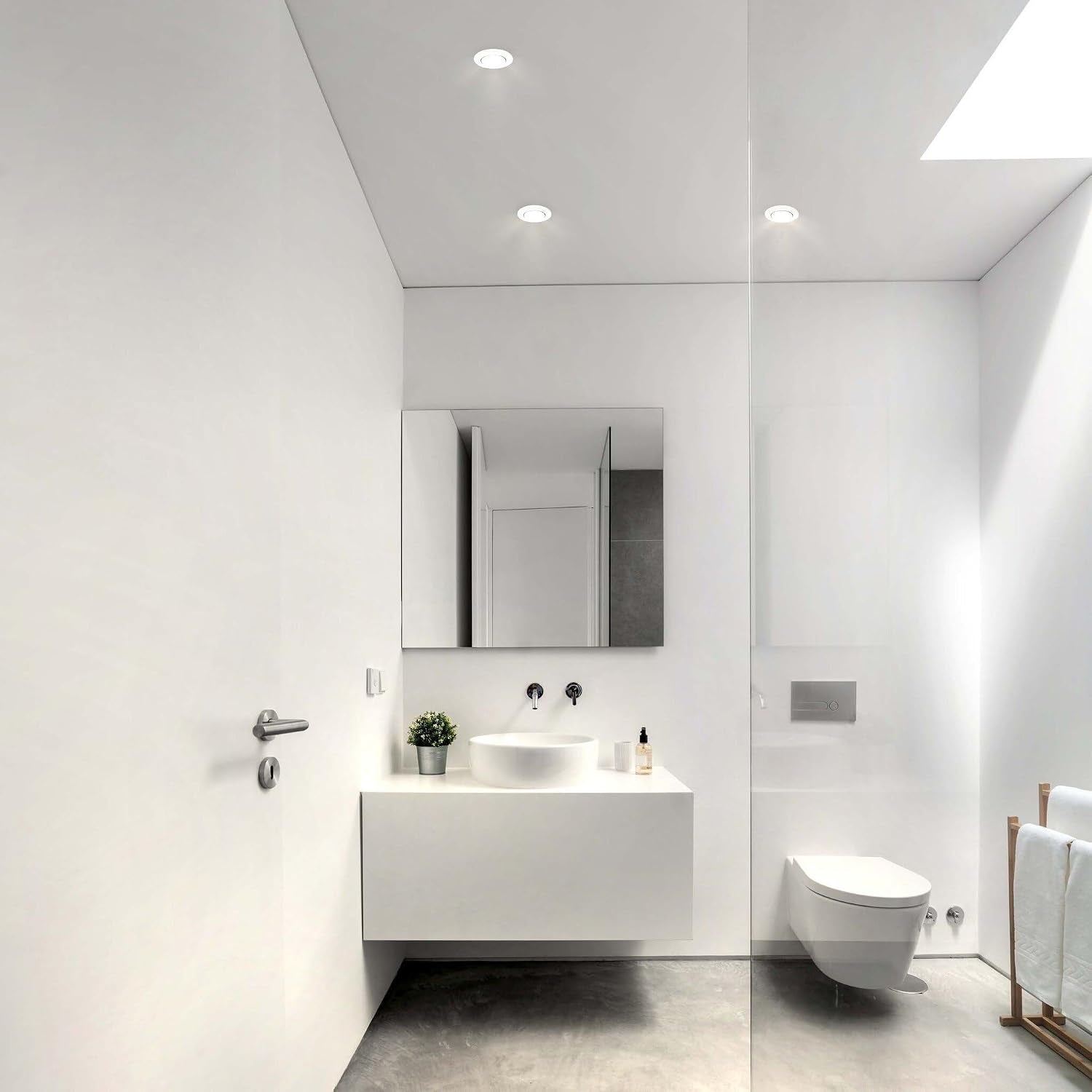 6-Pack LED Downlight White 5W CCT Waterproof IP65 Dimmable | Cutout Size Ø75Mm; Waterproof for Bathroom Shower Zone and Damp Indoor Areas