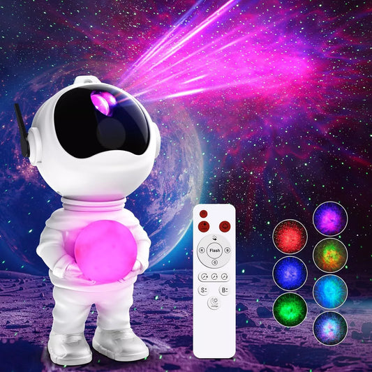 3-in-1 Astronaut Galaxy Star Projector with Moon Lamp | 33 LED Nebula Effects, Remote & Timer | Perfect Room Décor & Gift for Kids & Teens
