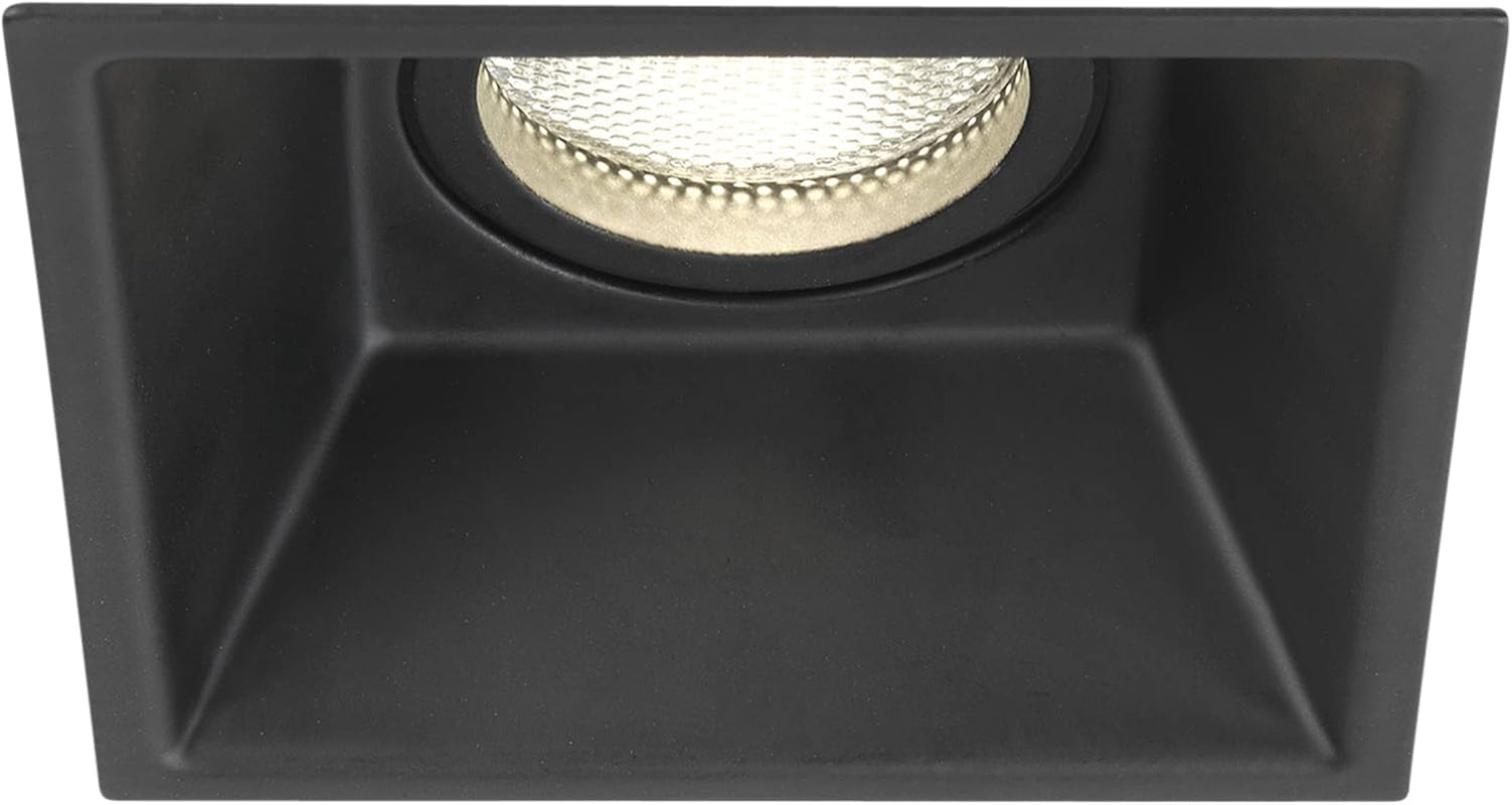 Minima round Fixed IP65 Bathroom Downlight - IP65 Rated - (Matt Black), GU10 Lamp, Designed in Britain - 1249017 - 3 Years Guarantee