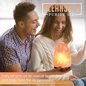 Side view of the Himalayan Salt Lamp showcasing its natural contours.



