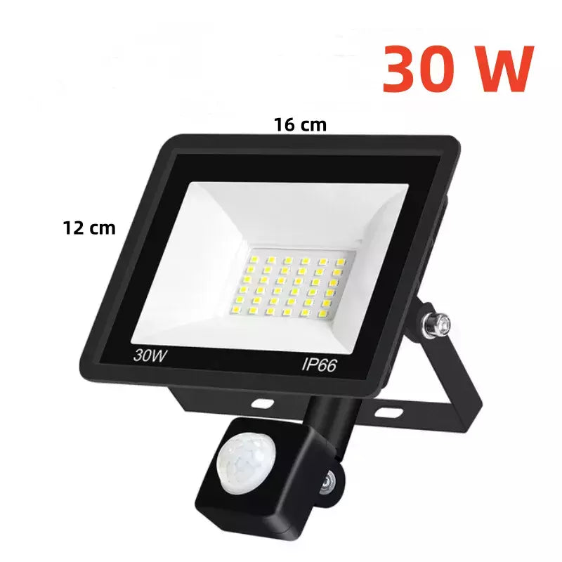 Product packaging for 100W LED PIR security light


