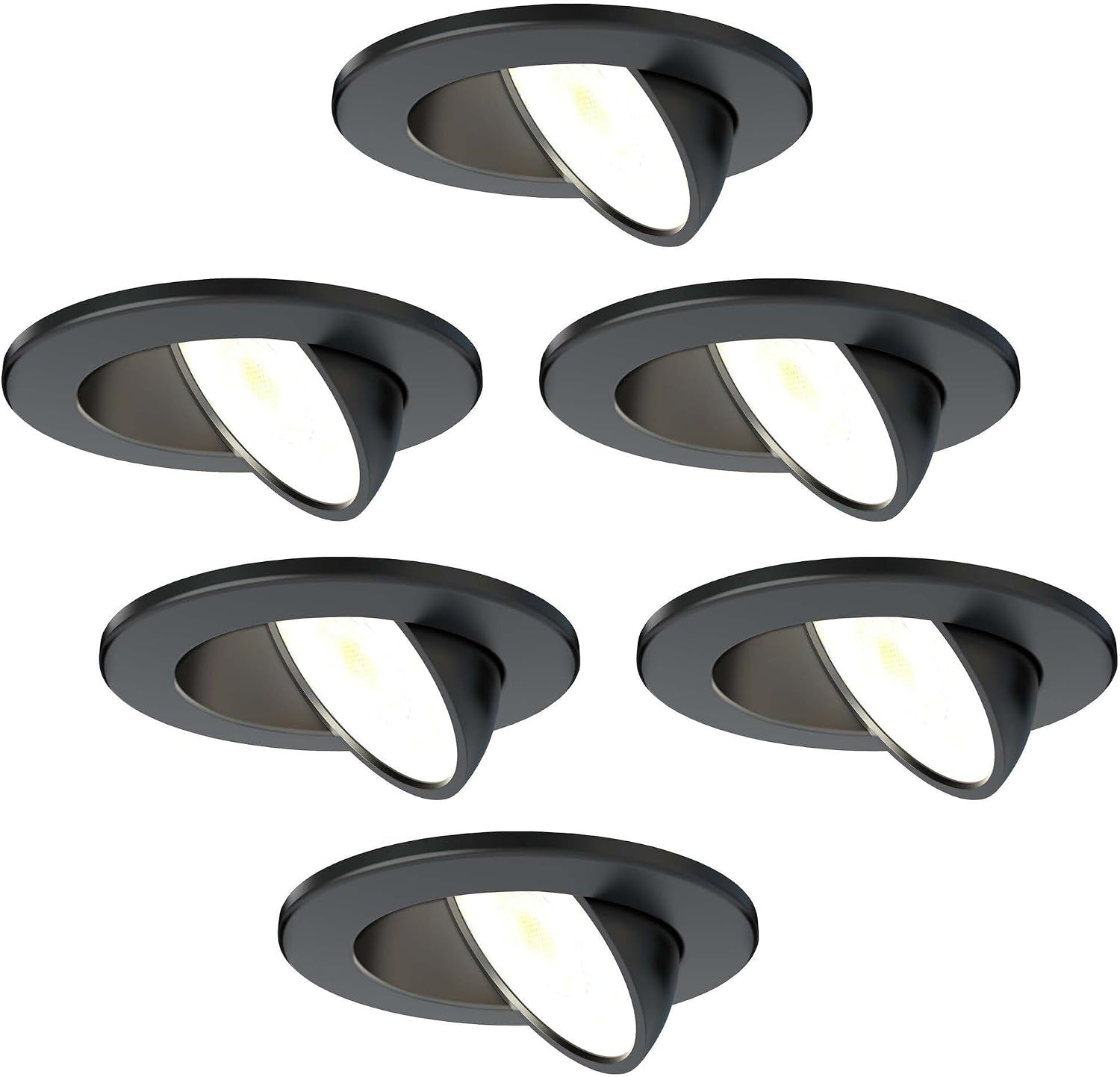 6-Pack LED Downlight White 5W CCT Waterproof IP65 Dimmable | Cutout Size Ø75Mm; Waterproof for Bathroom Shower Zone and Damp Indoor Areas
