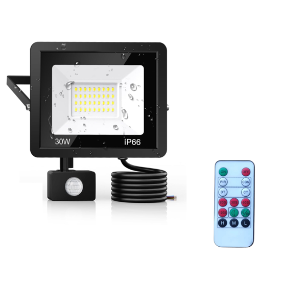 30w LED flood light with motion sensor and remote control 