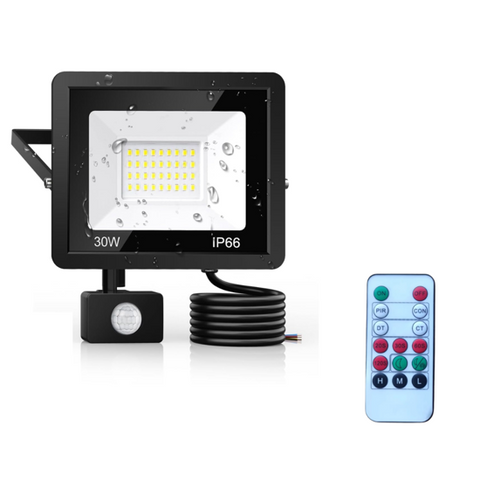 30w LED flood light with motion sensor and remote control 