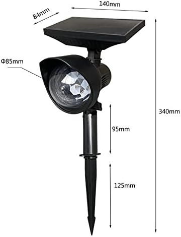 Outdoor Solar Garden Disco Ball Party Lights Portable Rotating Strobe Light Energy-Saving Pathway Landscape Lighting Solar Garden Lights Outdoor Waterproof Bulbs