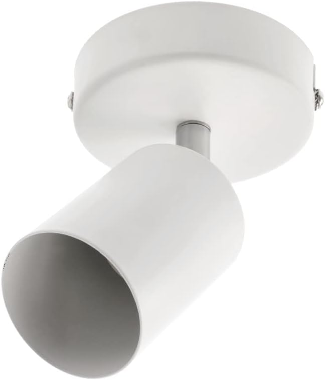 White ceiling light fixture on a white background