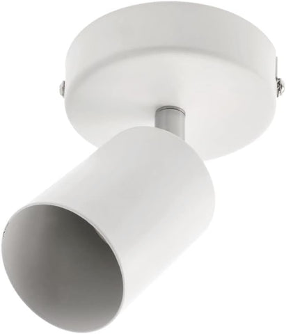 White ceiling light fixture on a white background