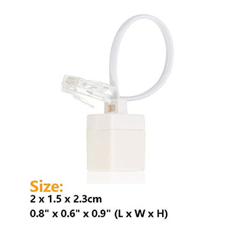 Uvital RJ45 to RJ11 Converter Adapter Connector M/F Cable, Telephone RJ11 6P4C Female to Ethernet RJ45 8P8C Male Converter Cord(2 Pack)